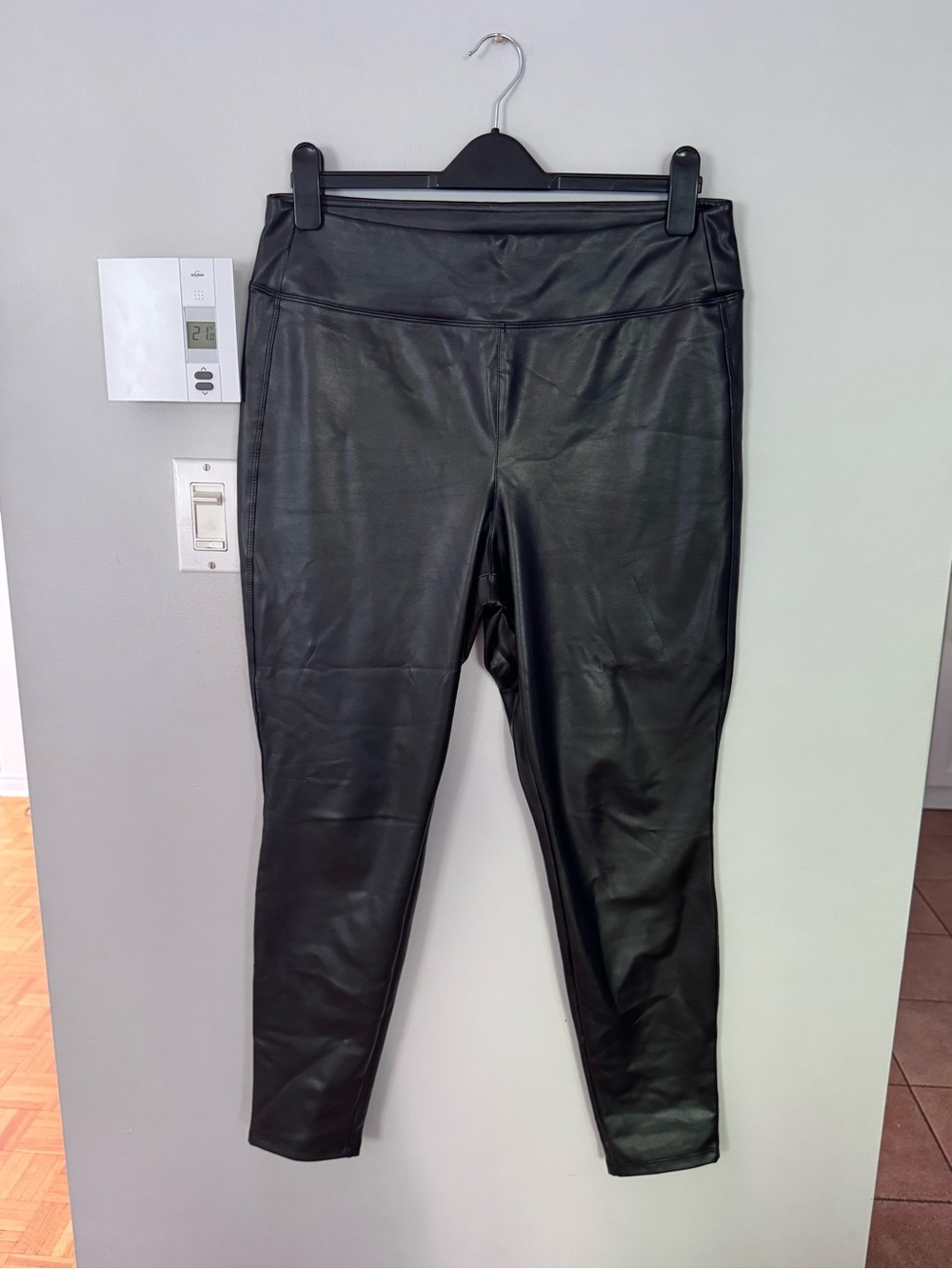 Gap Black Faux Leather High-Waisted Leggings